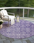 Laearis Purple Washable Indoor-Outdoor Rug