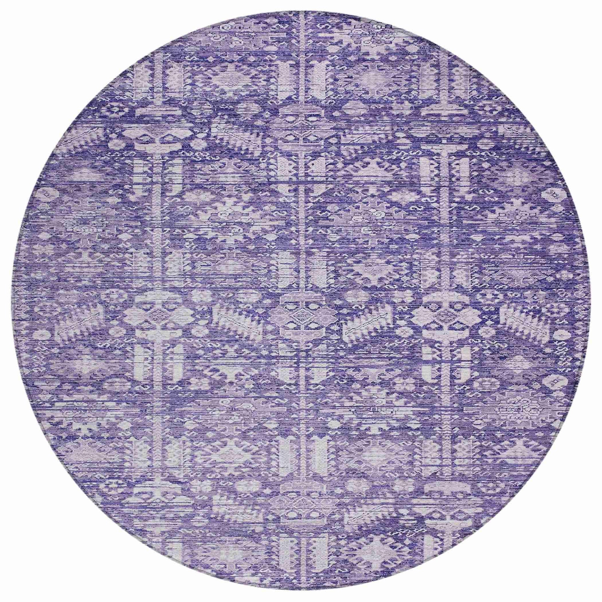 Addison Rugs Laearis Purple Washable Indoor-Outdoor Rug