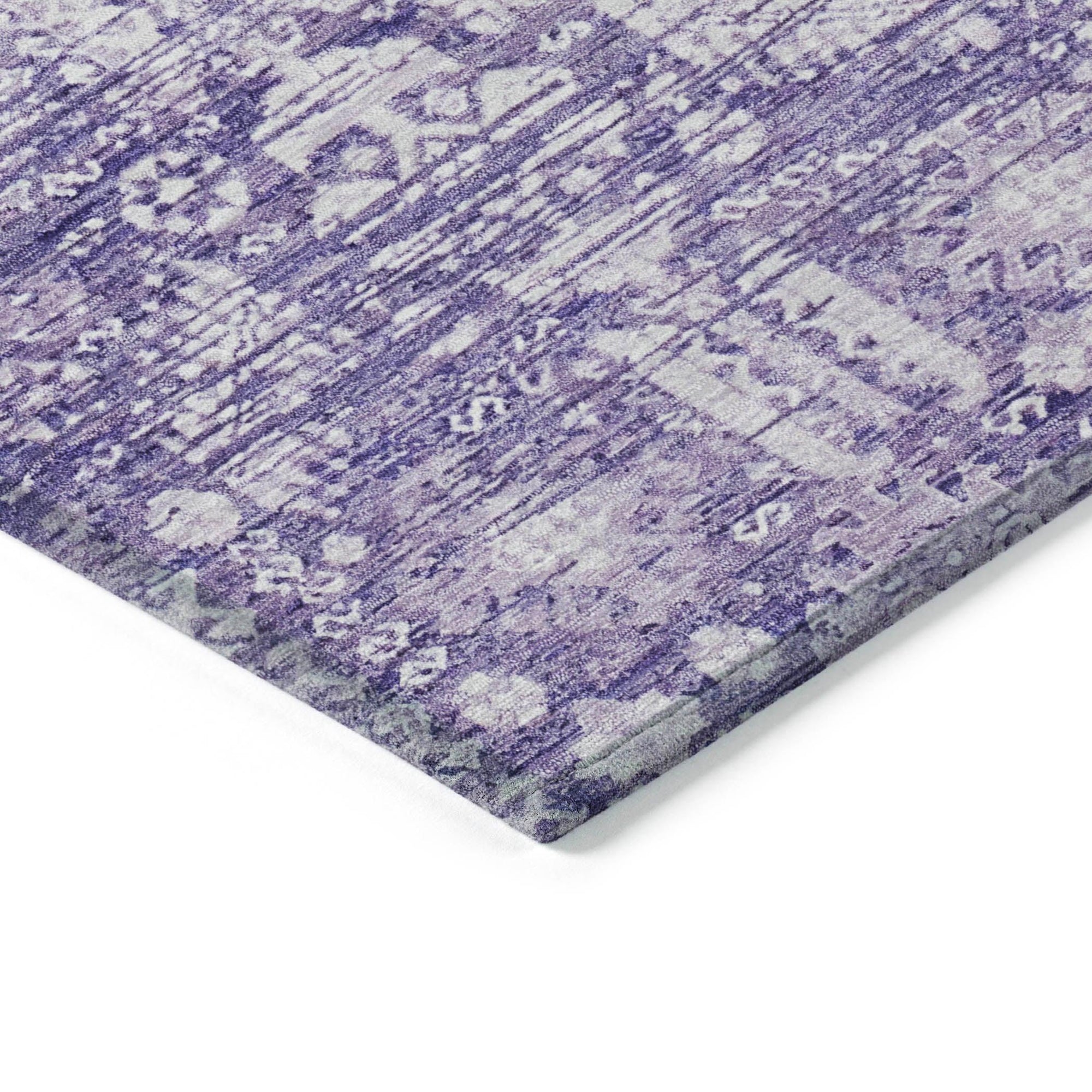 Addison Rugs Laearis Purple Washable Indoor-Outdoor Rug