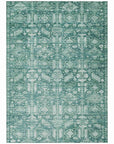 Laearis Teal Washable Indoor-Outdoor Rug