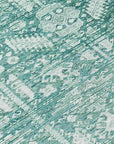 Laearis Teal Washable Indoor-Outdoor Rug