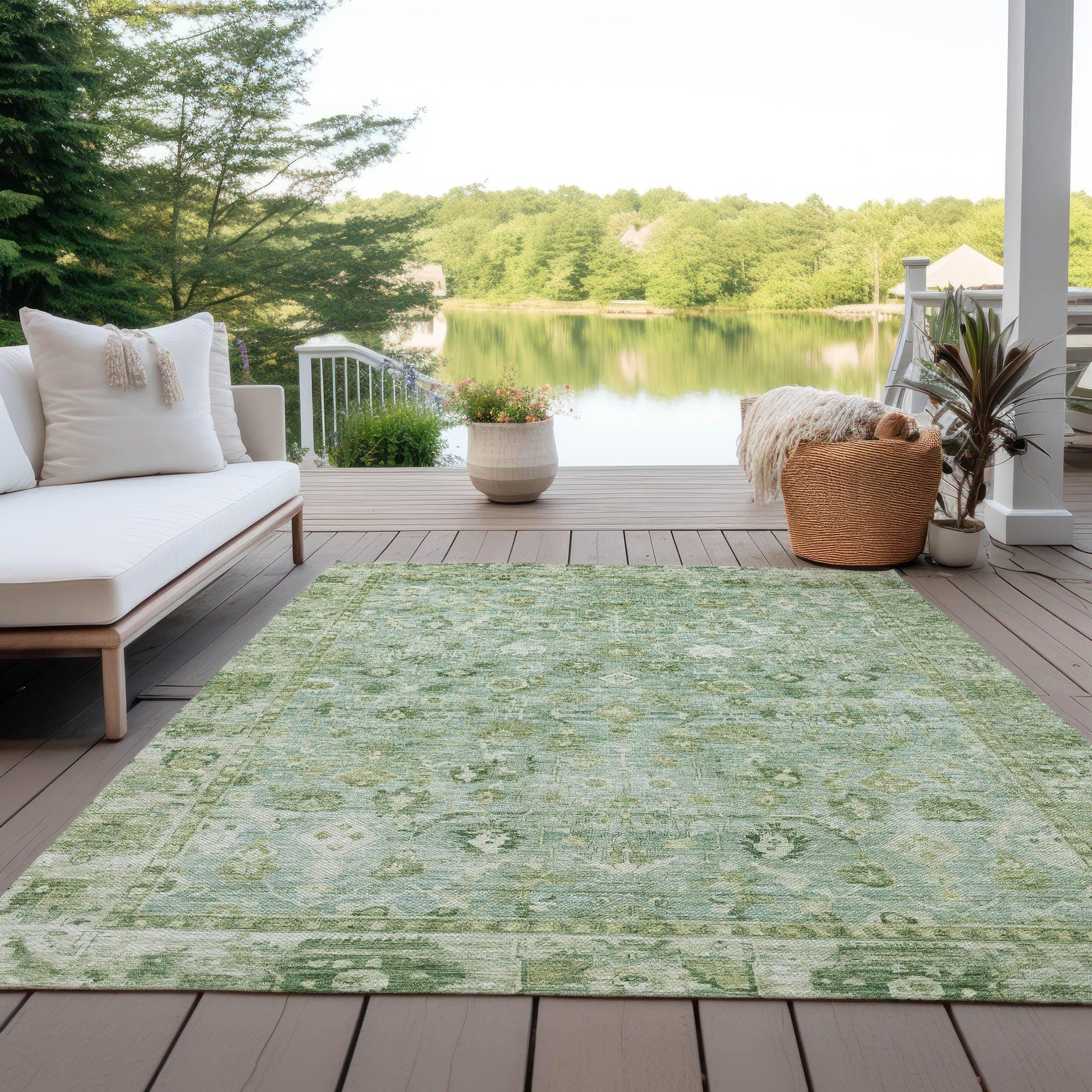 Addison Rugs Laeel Aloe Washable Indoor-Outdoor Rug