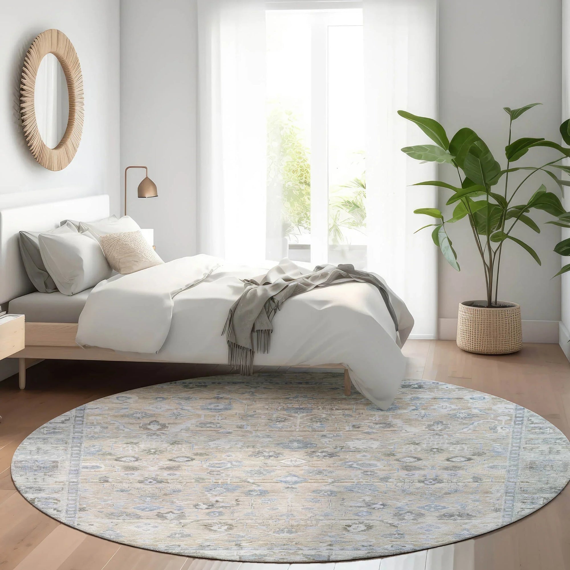 Addison Rugs Laeel Beige Washable Indoor-Outdoor Rug