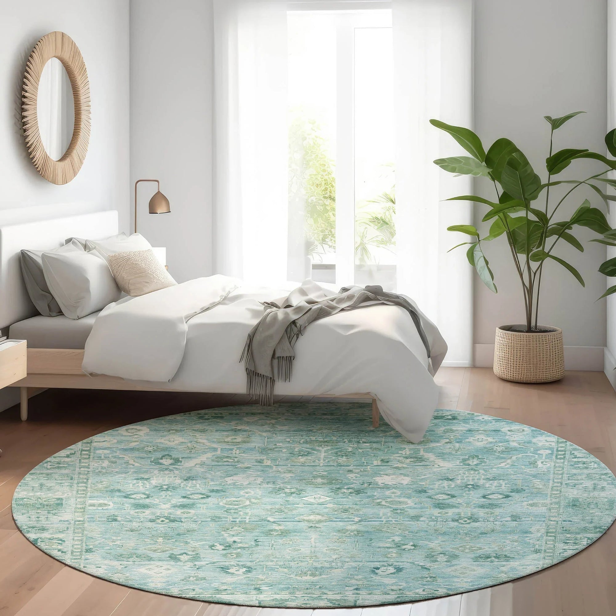 Addison Rugs Laeel Blue Washable Indoor-Outdoor Rug