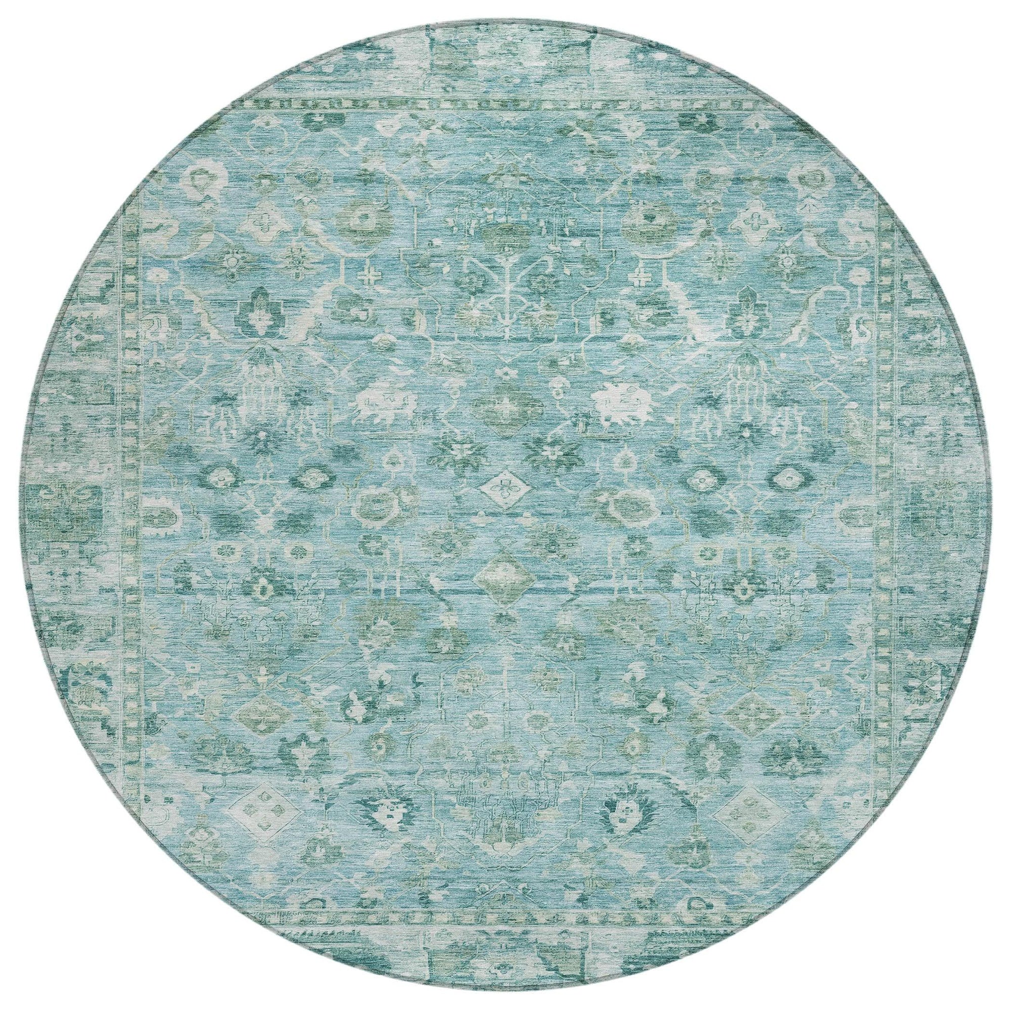 Addison Rugs Laeel Blue Washable Indoor-Outdoor Rug