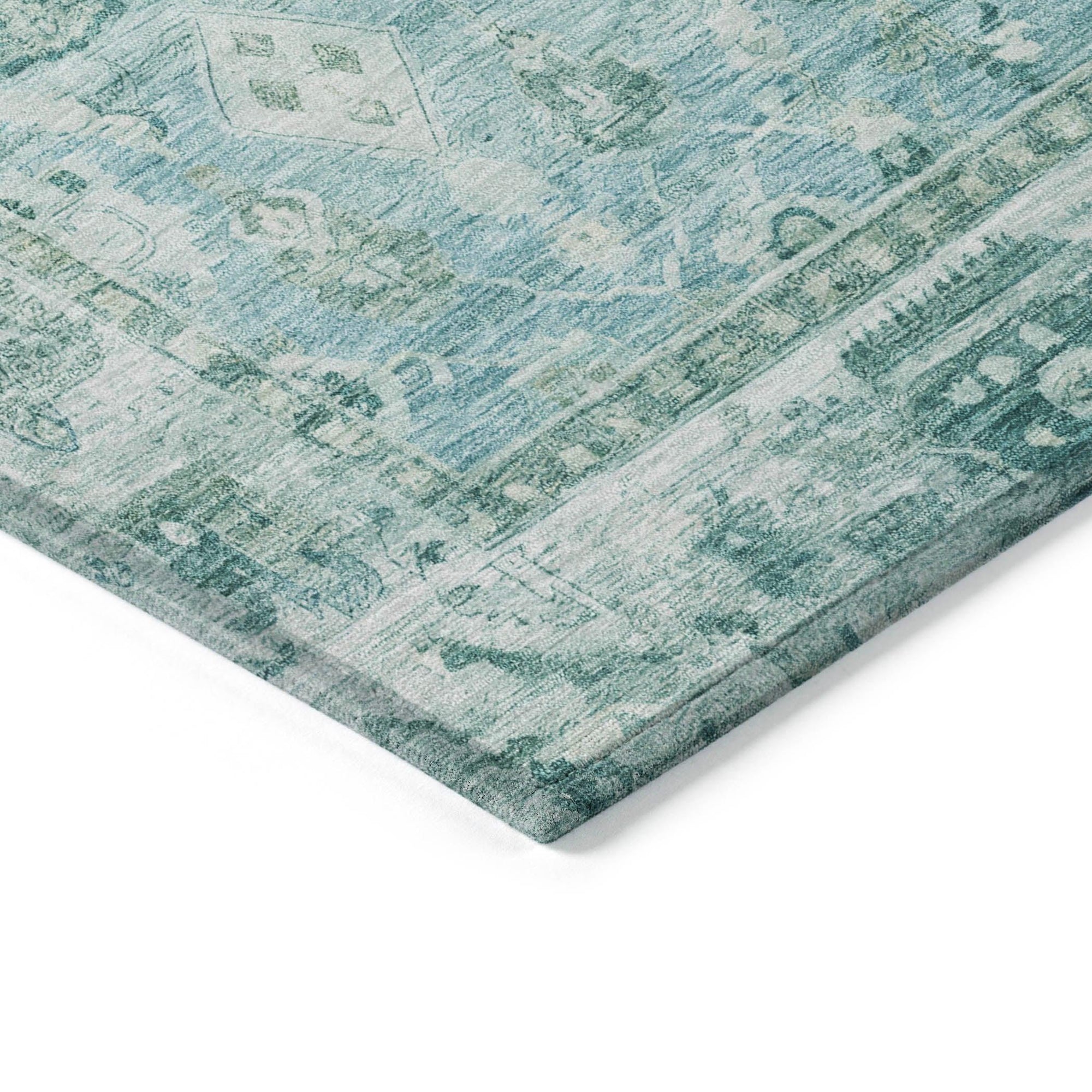 Addison Rugs Laeel Blue Washable Indoor-Outdoor Rug