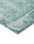 Laeel Blue Washable Indoor-Outdoor Rug
