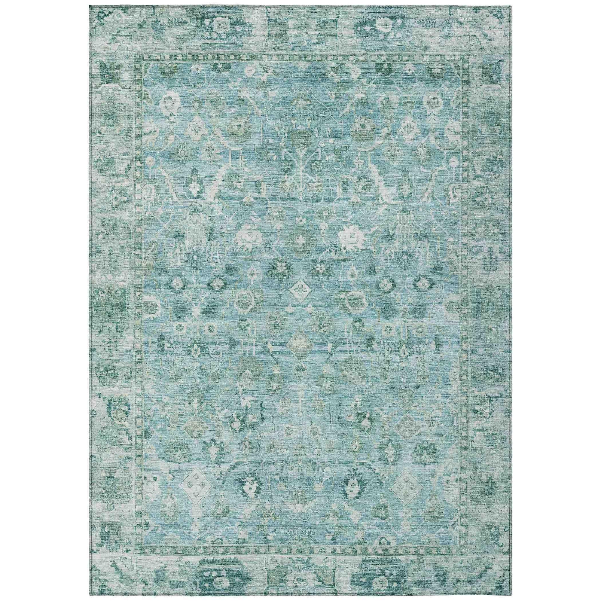 Addison Rugs Laeel Blue Washable Indoor-Outdoor Rug