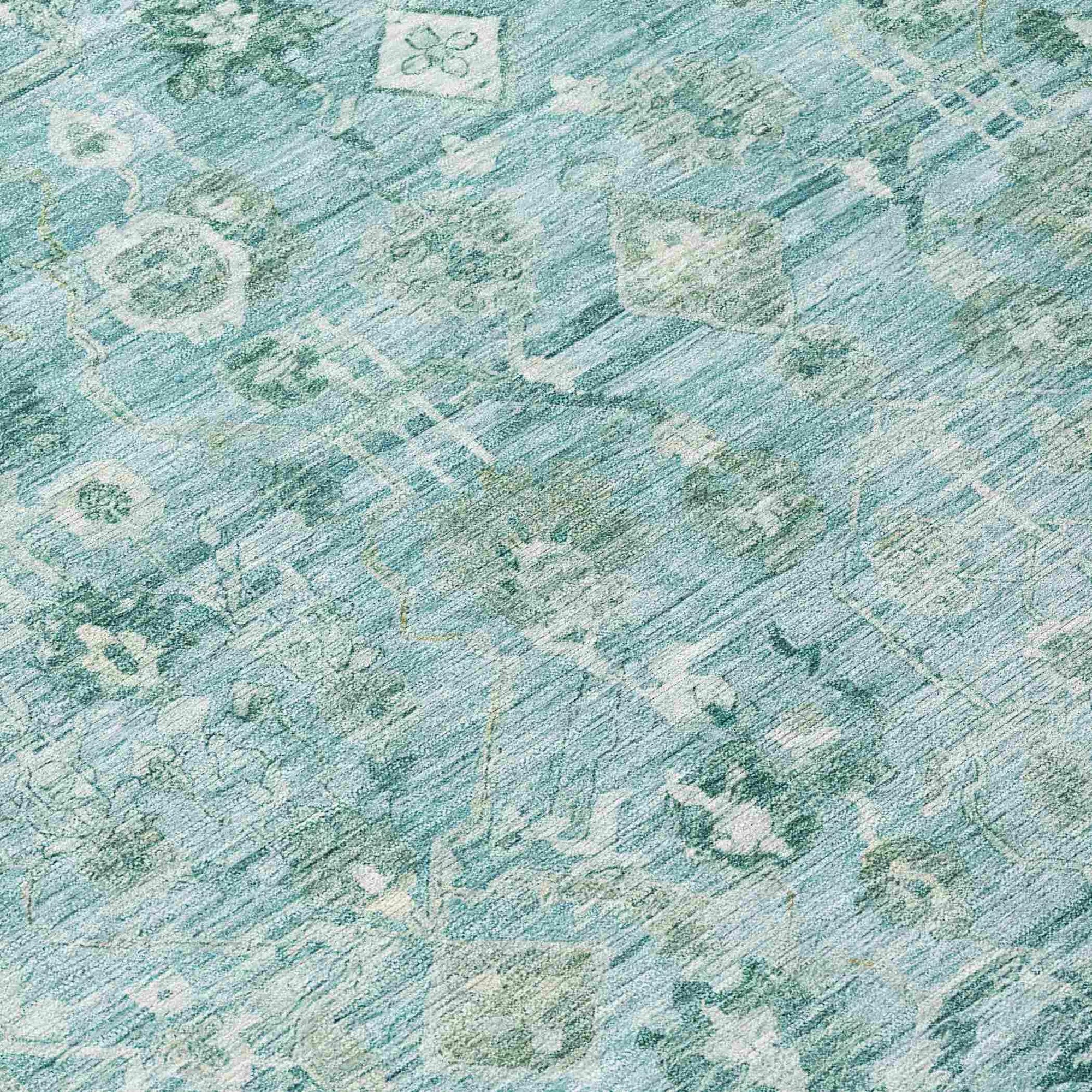 Addison Rugs Laeel Blue Washable Indoor-Outdoor Rug
