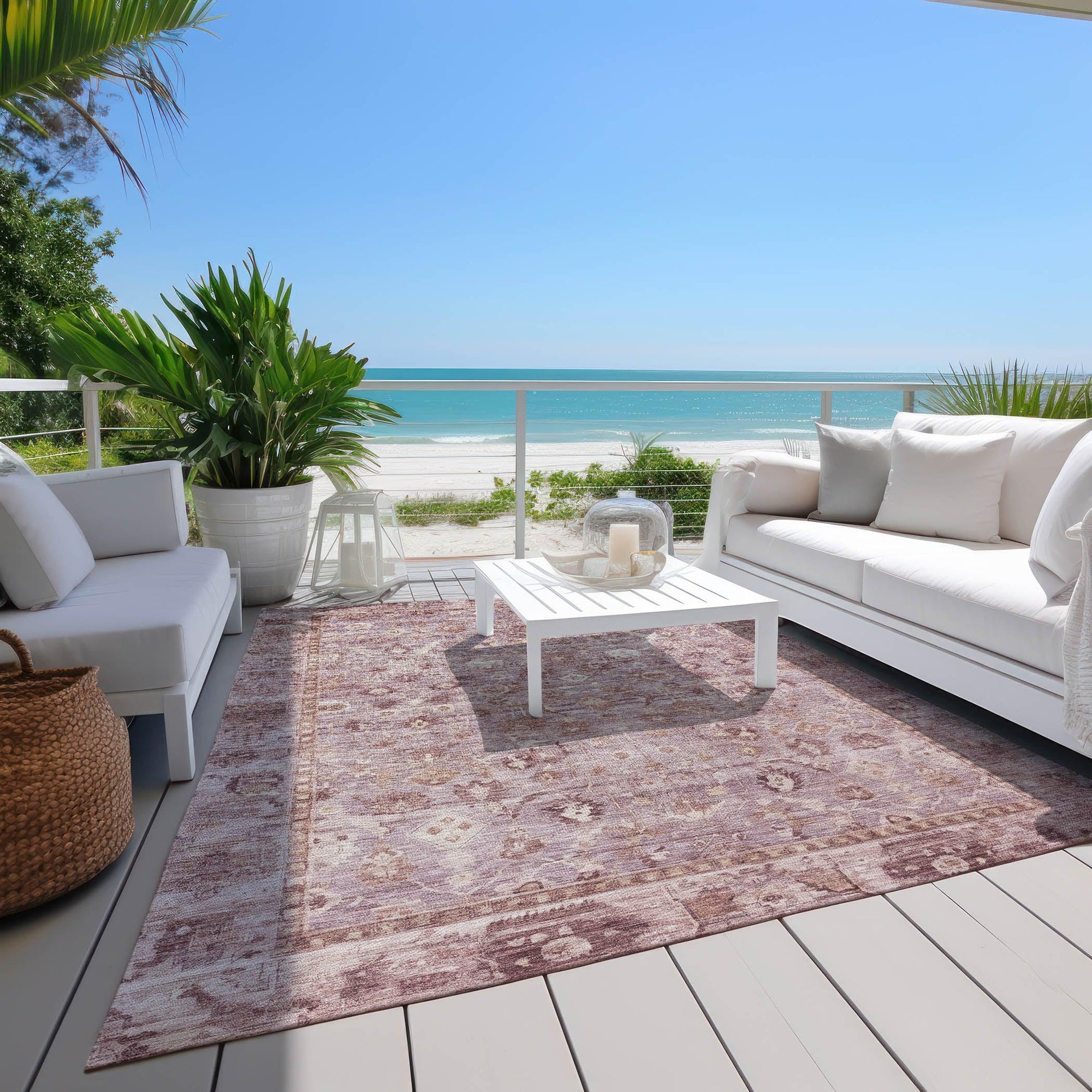 Addison Rugs Laeel Pink Washable Indoor-Outdoor Rug