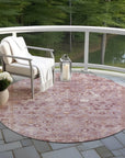 Laeel Pink Washable Indoor-Outdoor Rug