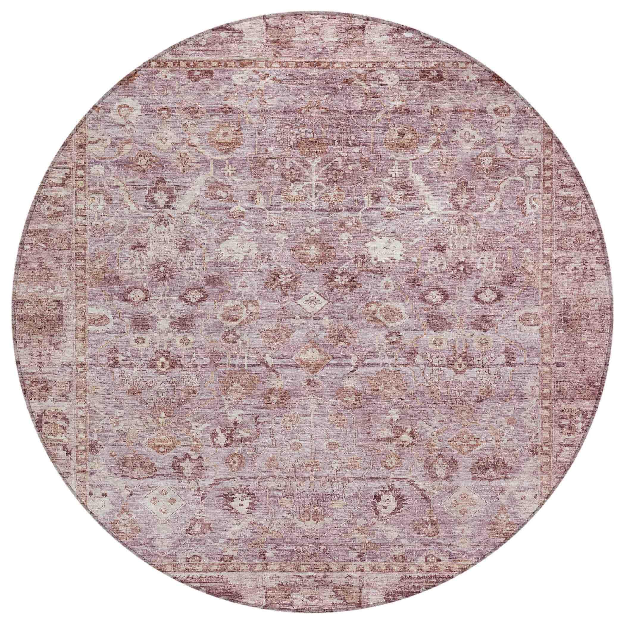 Laeel Pink Washable Indoor-Outdoor Rug
