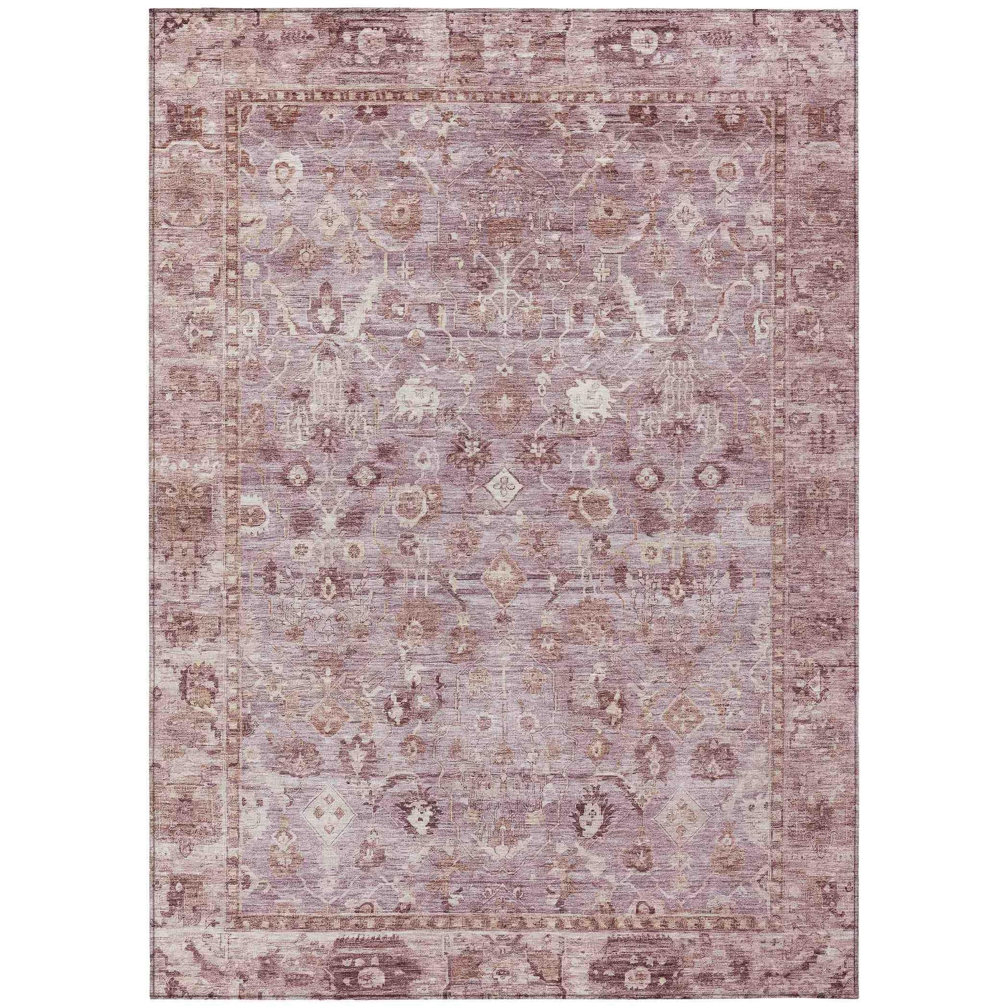 Addison Rugs Laeel Pink Washable Indoor-Outdoor Rug