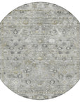 Laeel Gray Washable Indoor-Outdoor Rug