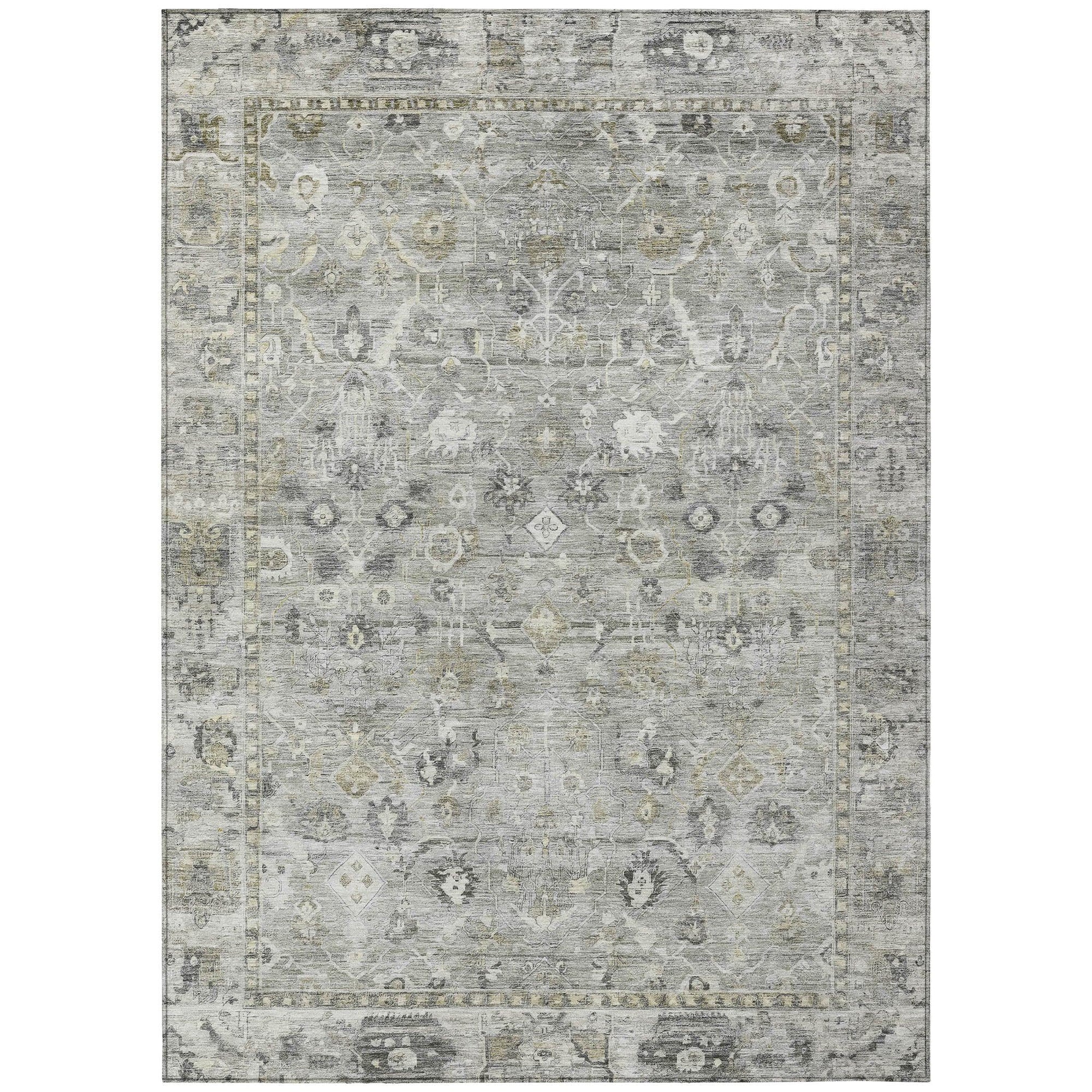 Addison Rugs Laeel Gray Washable Indoor-Outdoor Rug