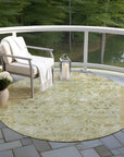 Laeel Green Washable Indoor-Outdoor Rug