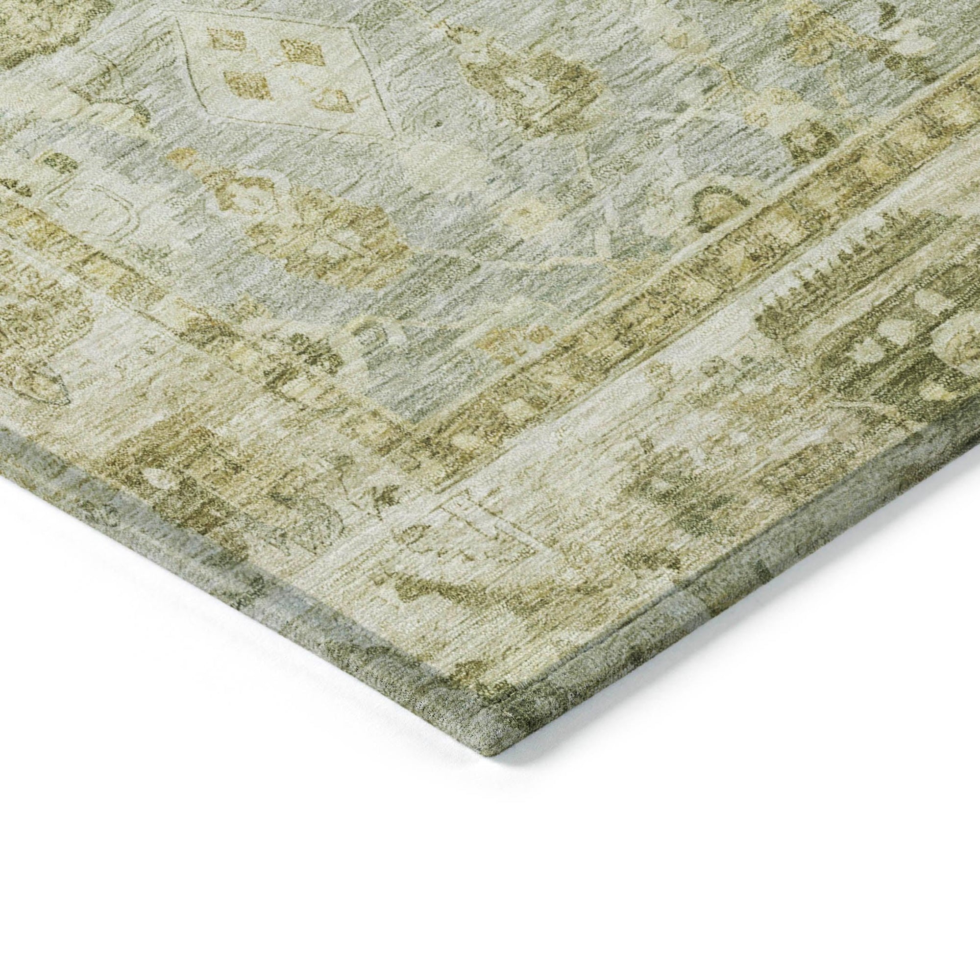 Addison Rugs Laeel Green Washable Indoor-Outdoor Rug