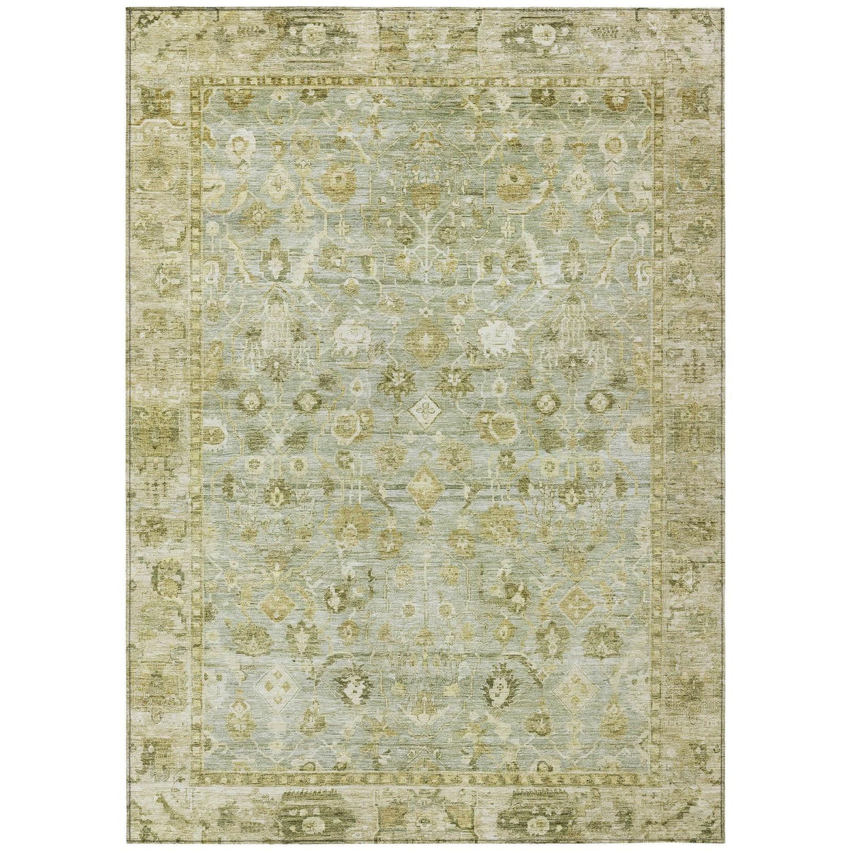 Addison Rugs Laeel Green Washable Indoor-Outdoor Rug