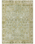 Laeel Green Washable Indoor-Outdoor Rug
