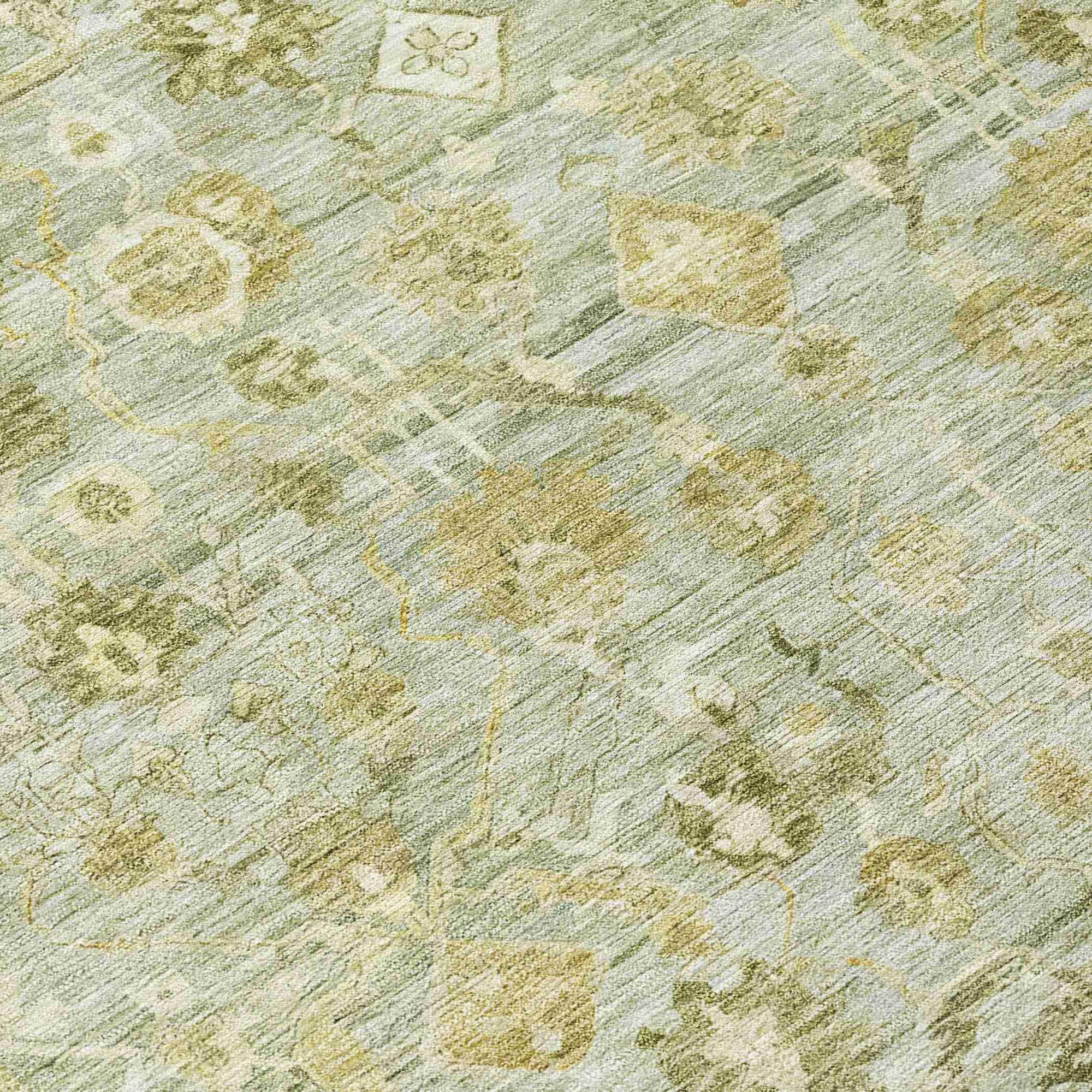 Addison Rugs Laeel Green Washable Indoor-Outdoor Rug