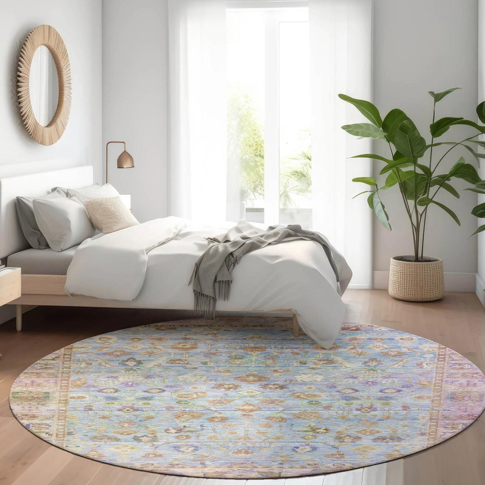 Addison Rugs Laeel Seafoam Washable Indoor-Outdoor Rug