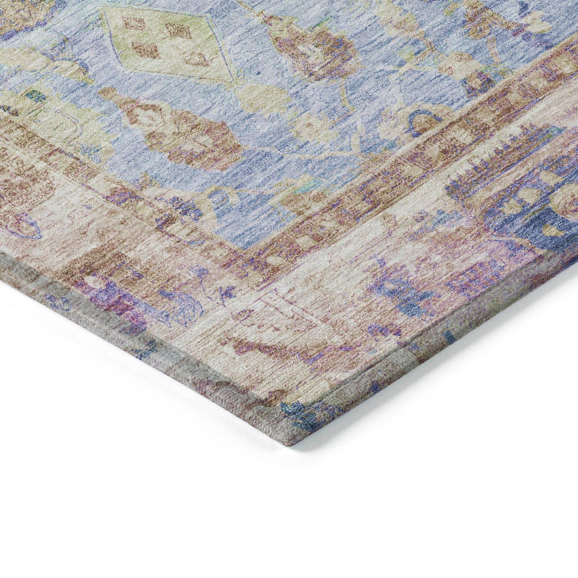 Addison Rugs Laeel Seafoam Washable Indoor-Outdoor Rug