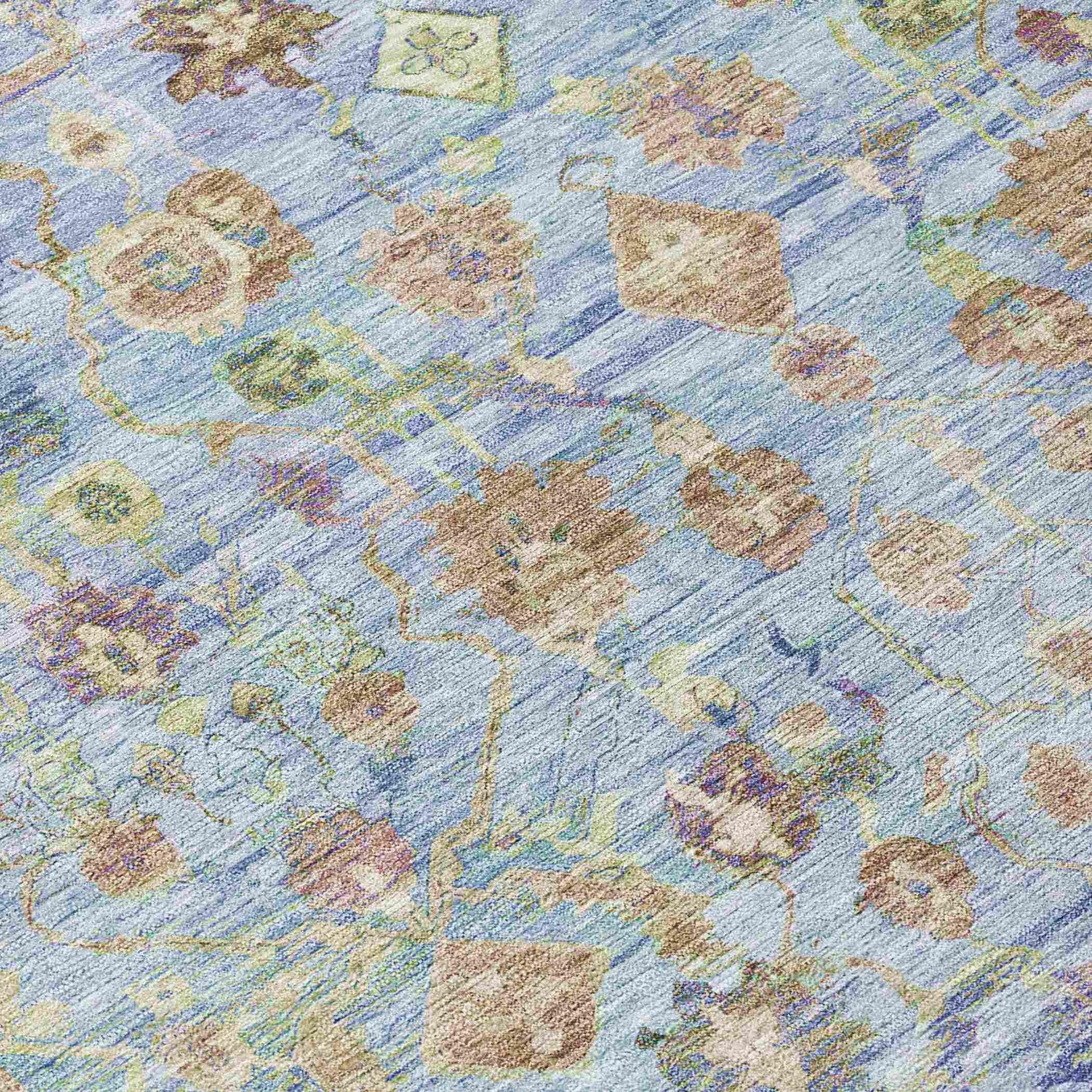 Addison Rugs Laeel Seafoam Washable Indoor-Outdoor Rug