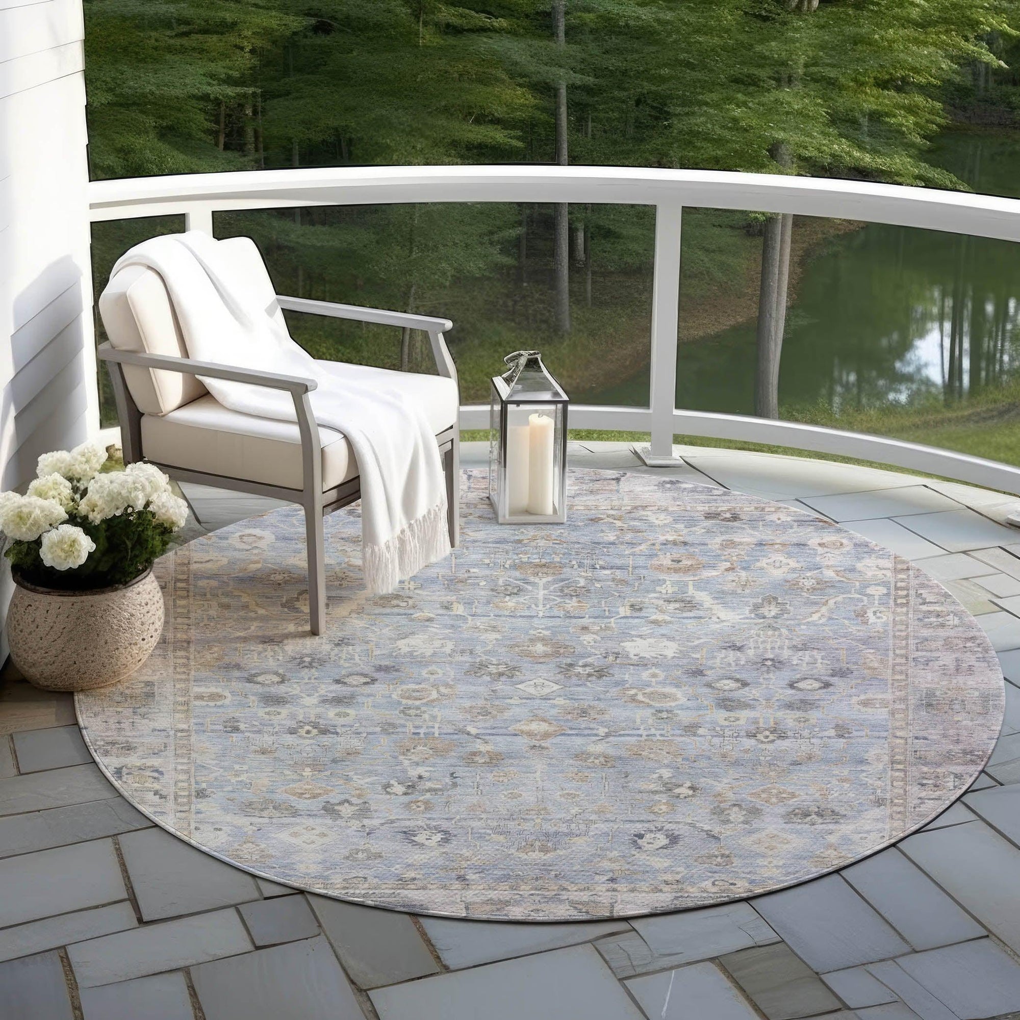 Addison Rugs Laeel Sky Washable Indoor-Outdoor Rug