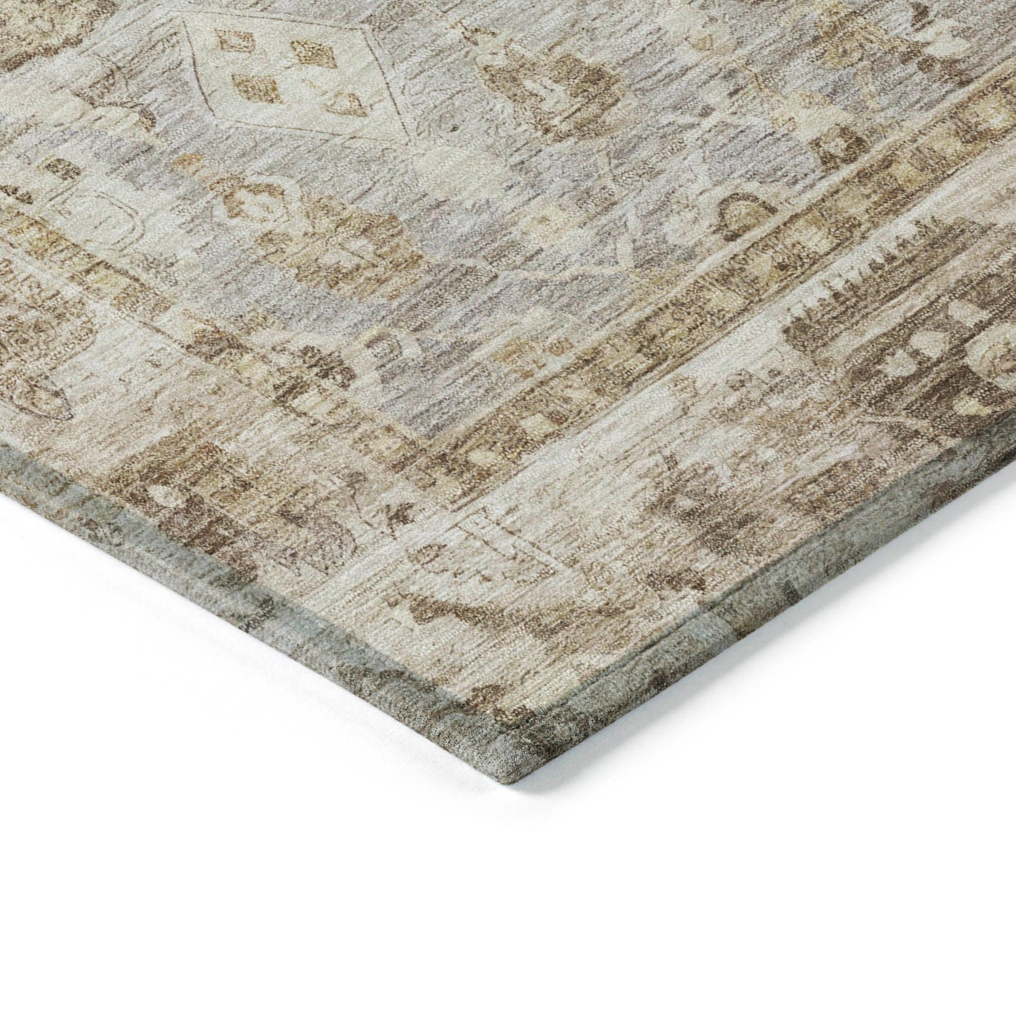 Addison Rugs Laeel Brown Washable Indoor-Outdoor Rug