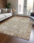 Addison Rugs Laeel Brown Washable Indoor-Outdoor Rug