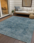 Addison Rugs Laeon Blue Washable Indoor-Outdoor Rug