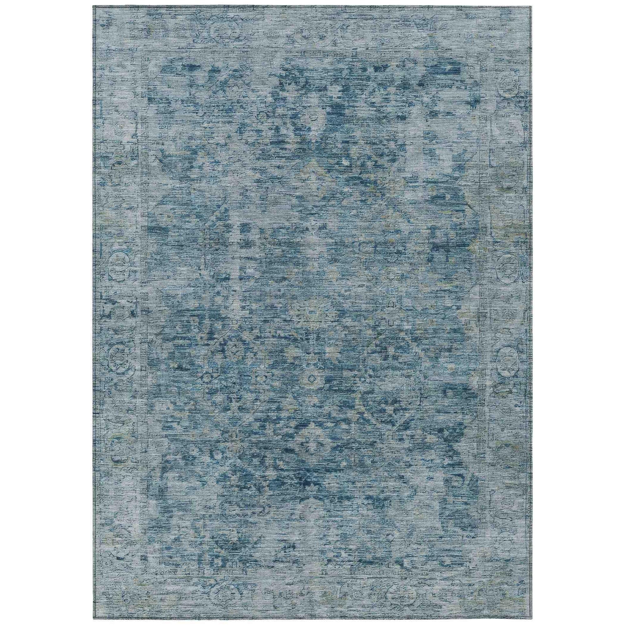 Addison Rugs Laeon Blue Washable Indoor-Outdoor Rug