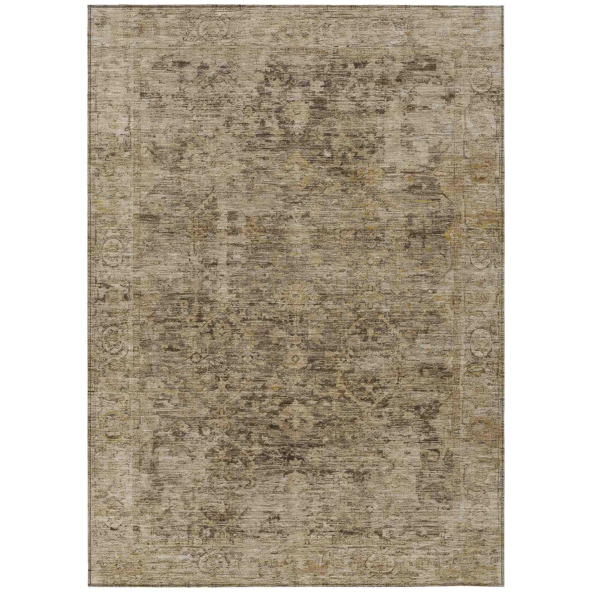 Addison Rugs Laeon Brown Washable Indoor-Outdoor Rug