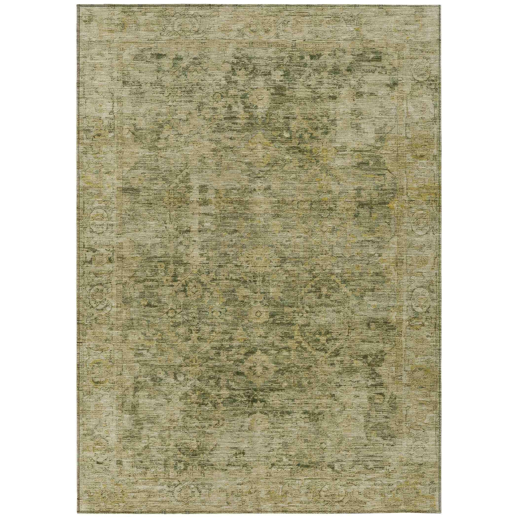 Addison Rugs Laeon Green Washable Indoor-Outdoor Rug