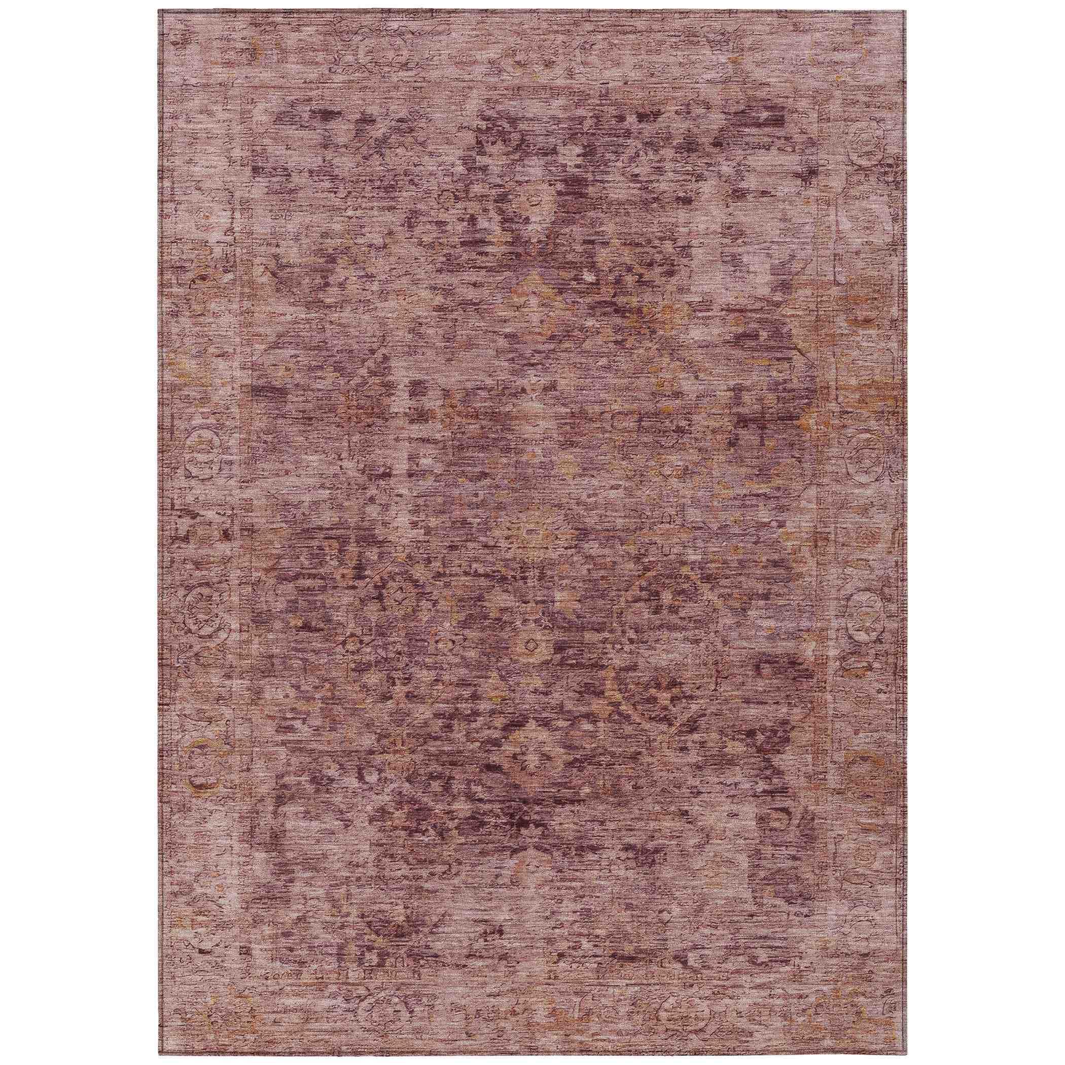 Laeon Red Washable Indoor-Outdoor Rug