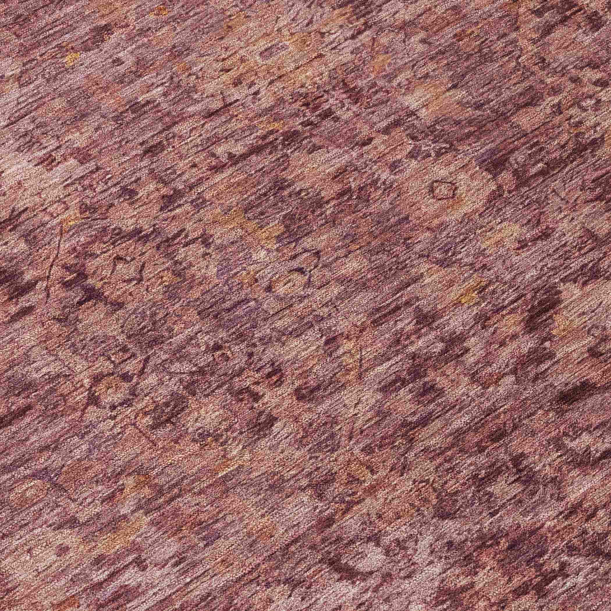 Laeon Red Washable Indoor-Outdoor Rug