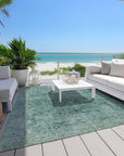 Addison Rugs Laeon Teal Washable Indoor-Outdoor Rug