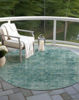 Addison Rugs Laeon Teal Washable Indoor-Outdoor Rug