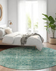 Addison Rugs Laeon Teal Washable Indoor-Outdoor Rug