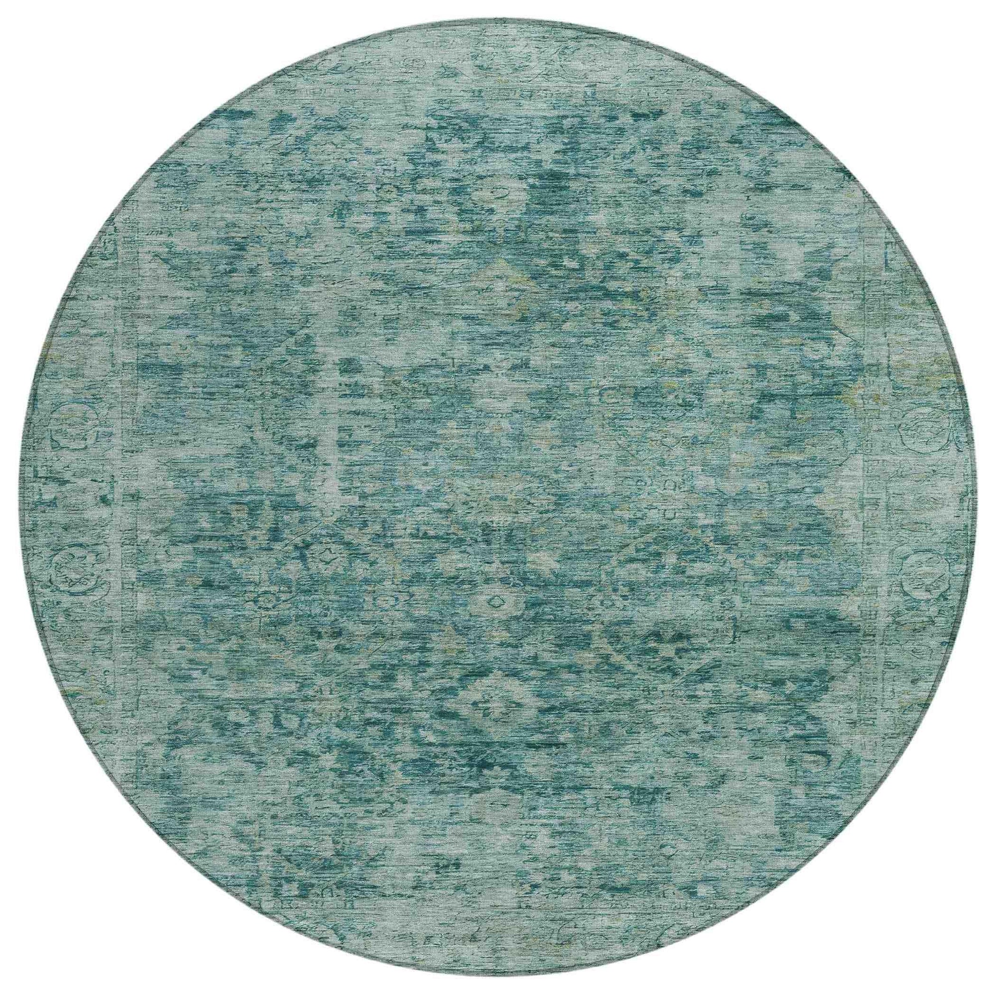 Addison Rugs Laeon Teal Washable Indoor-Outdoor Rug