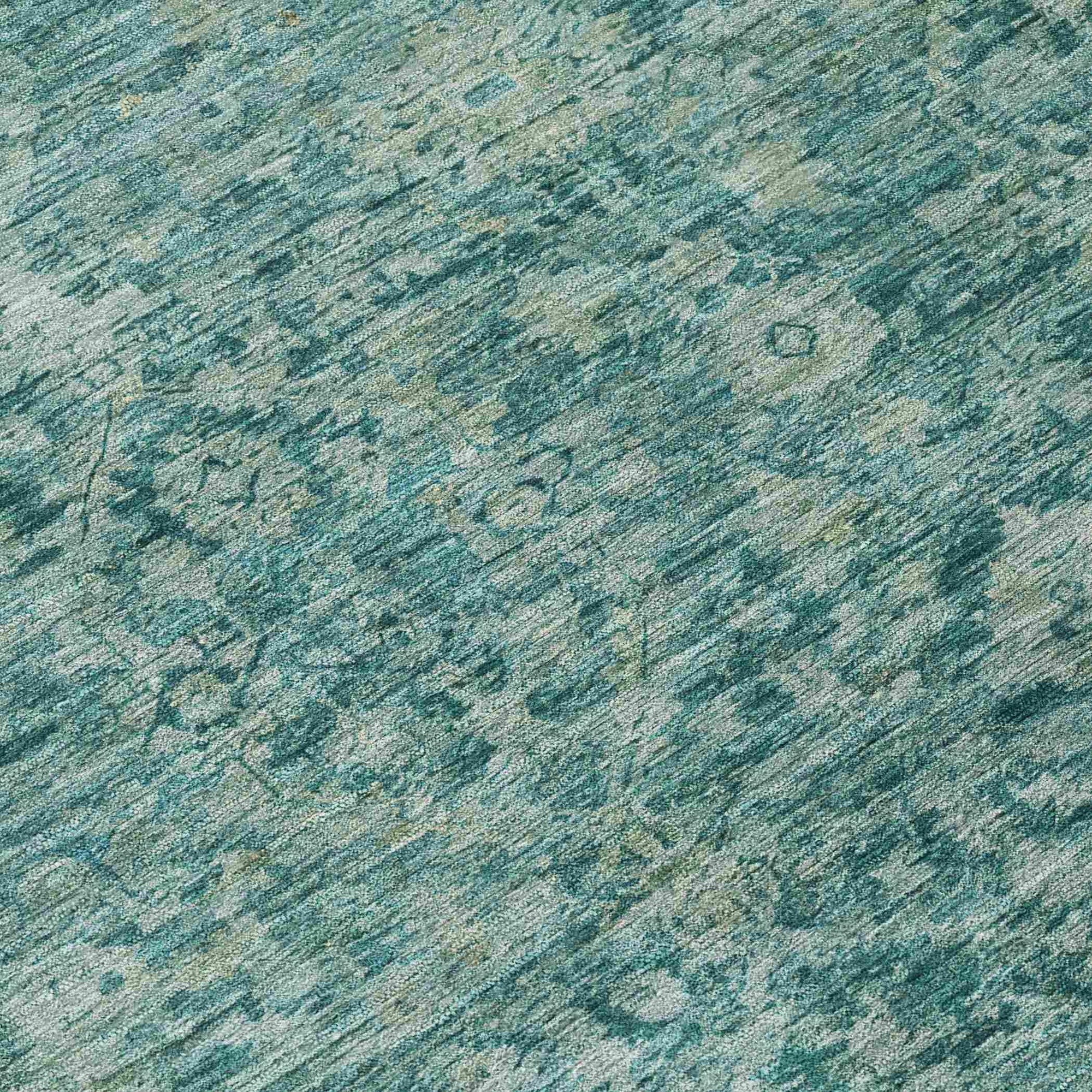 Addison Rugs Laeon Teal Washable Indoor-Outdoor Rug