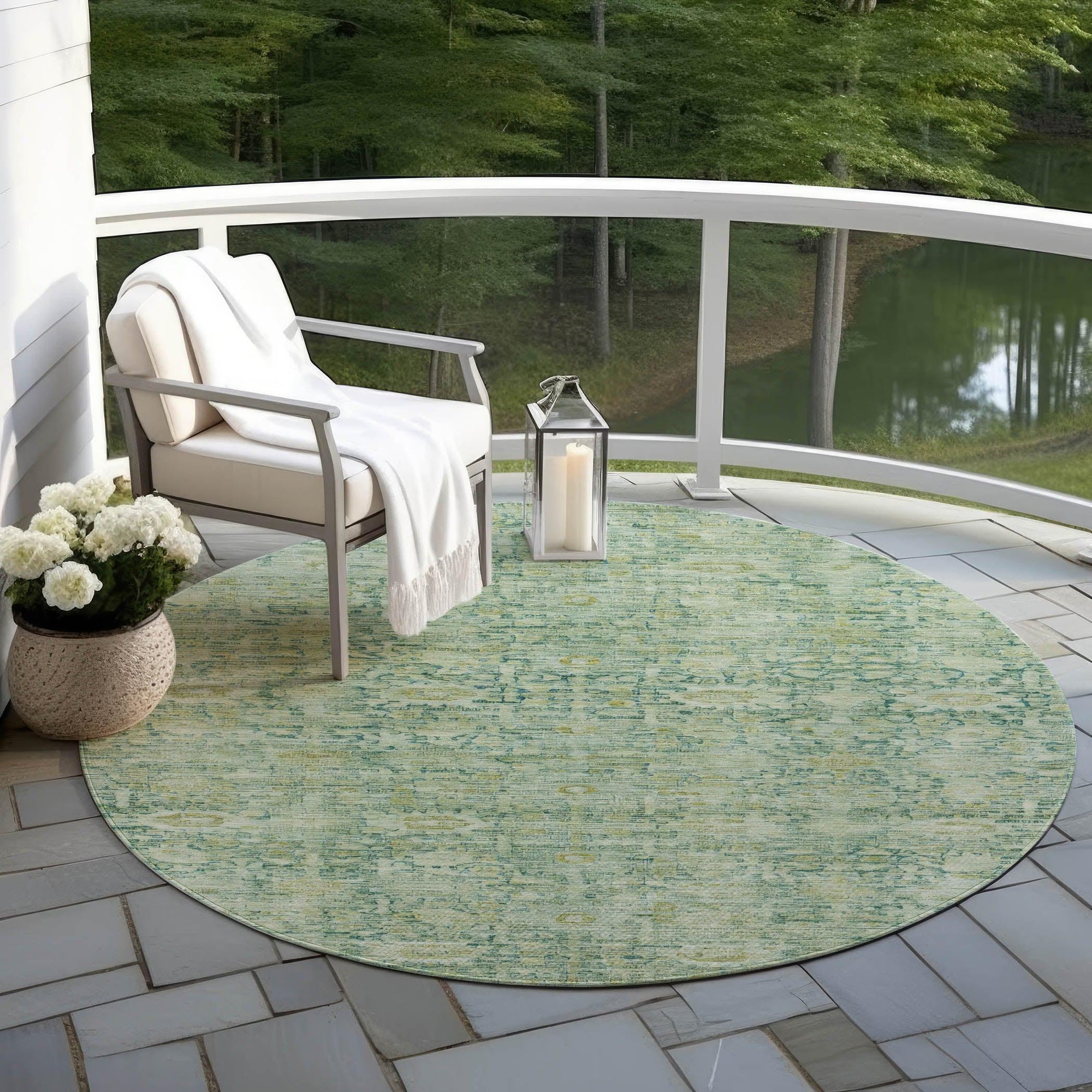 Addison Rugs Laeora Green Washable Indoor-Outdoor Rug
