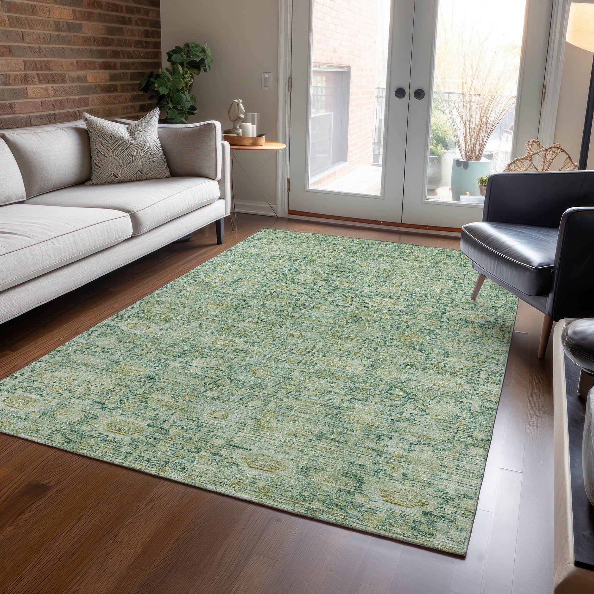 Addison Rugs Laeora Green Washable Indoor-Outdoor Rug