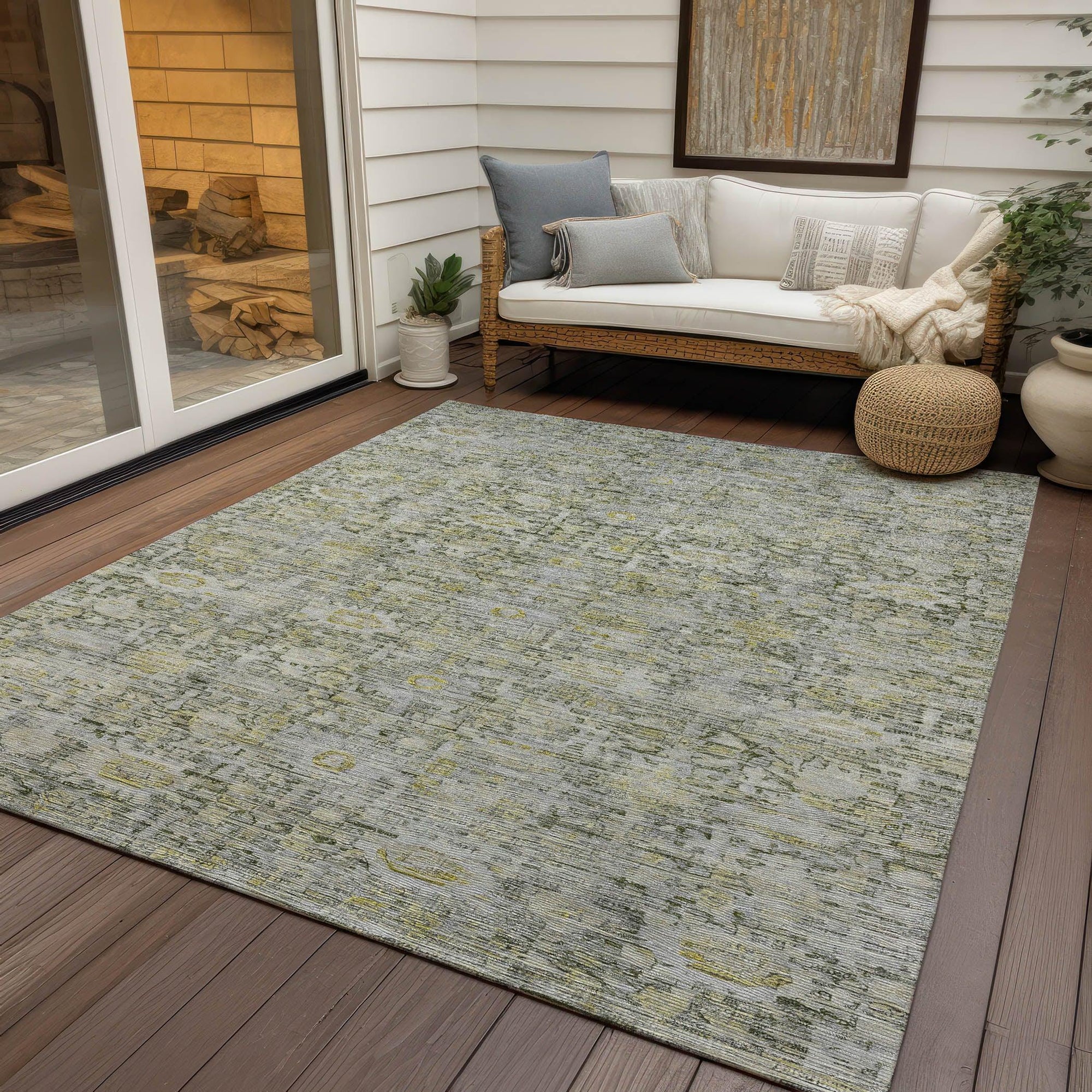 Addison Rugs Laeora Gray Washable Indoor-Outdoor Rug