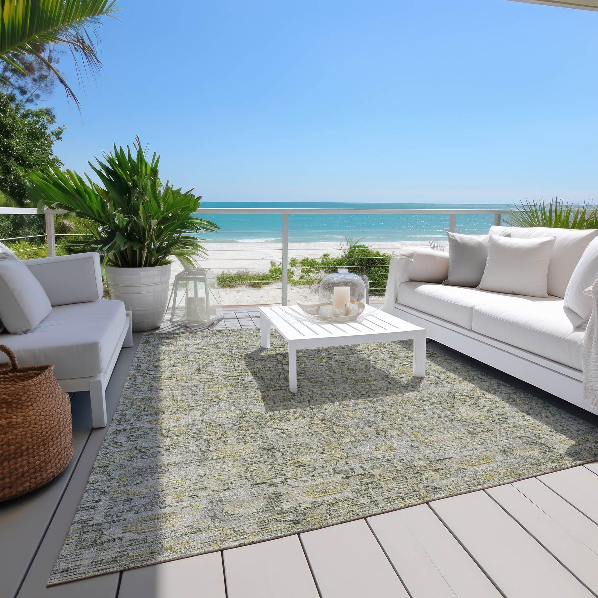Addison Rugs Laeora Gray Washable Indoor-Outdoor Rug