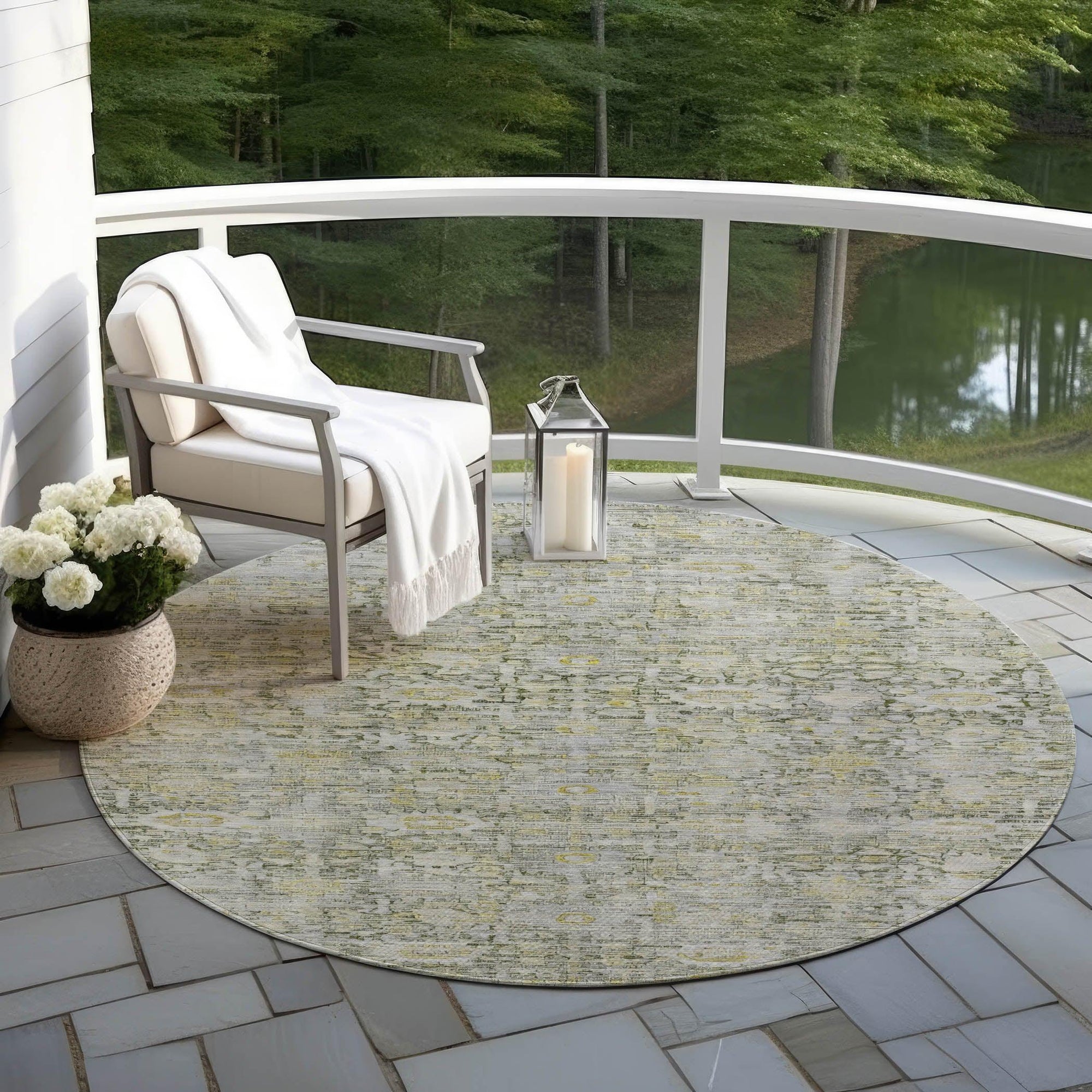 Addison Rugs Laeora Gray Washable Indoor-Outdoor Rug