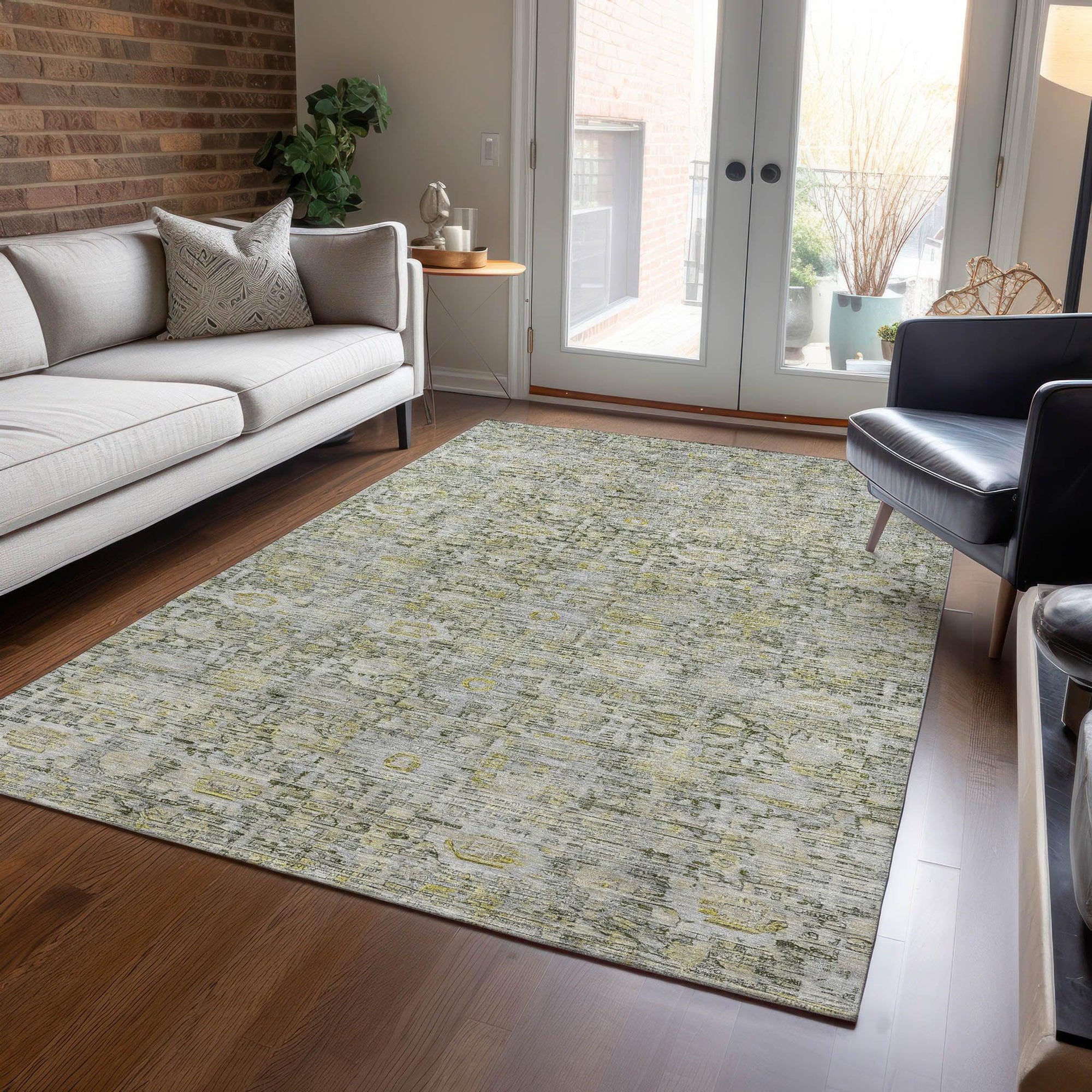 Addison Rugs Laeora Gray Washable Indoor-Outdoor Rug