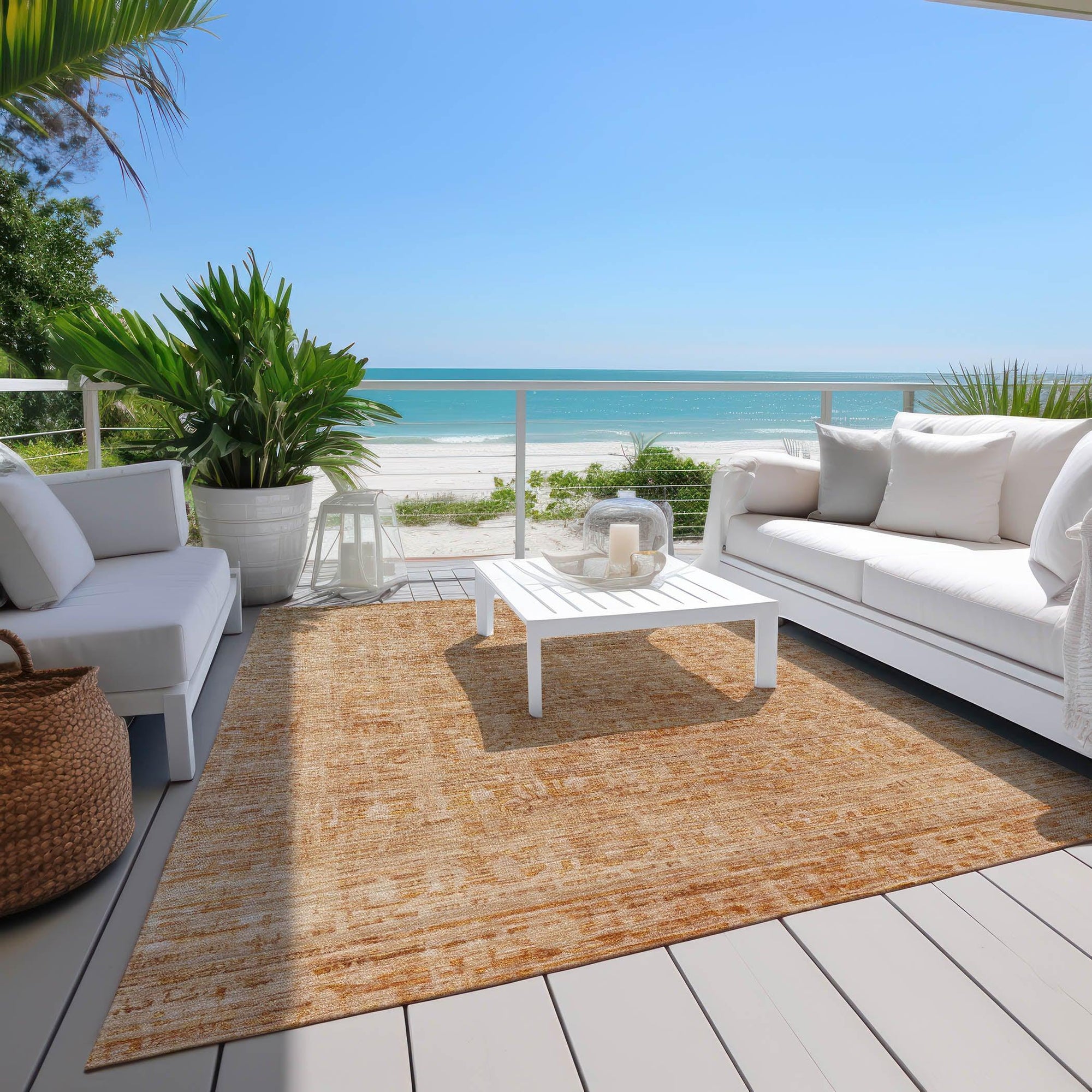 Addison Rugs Laeora Orange Washable Indoor-Outdoor Rug