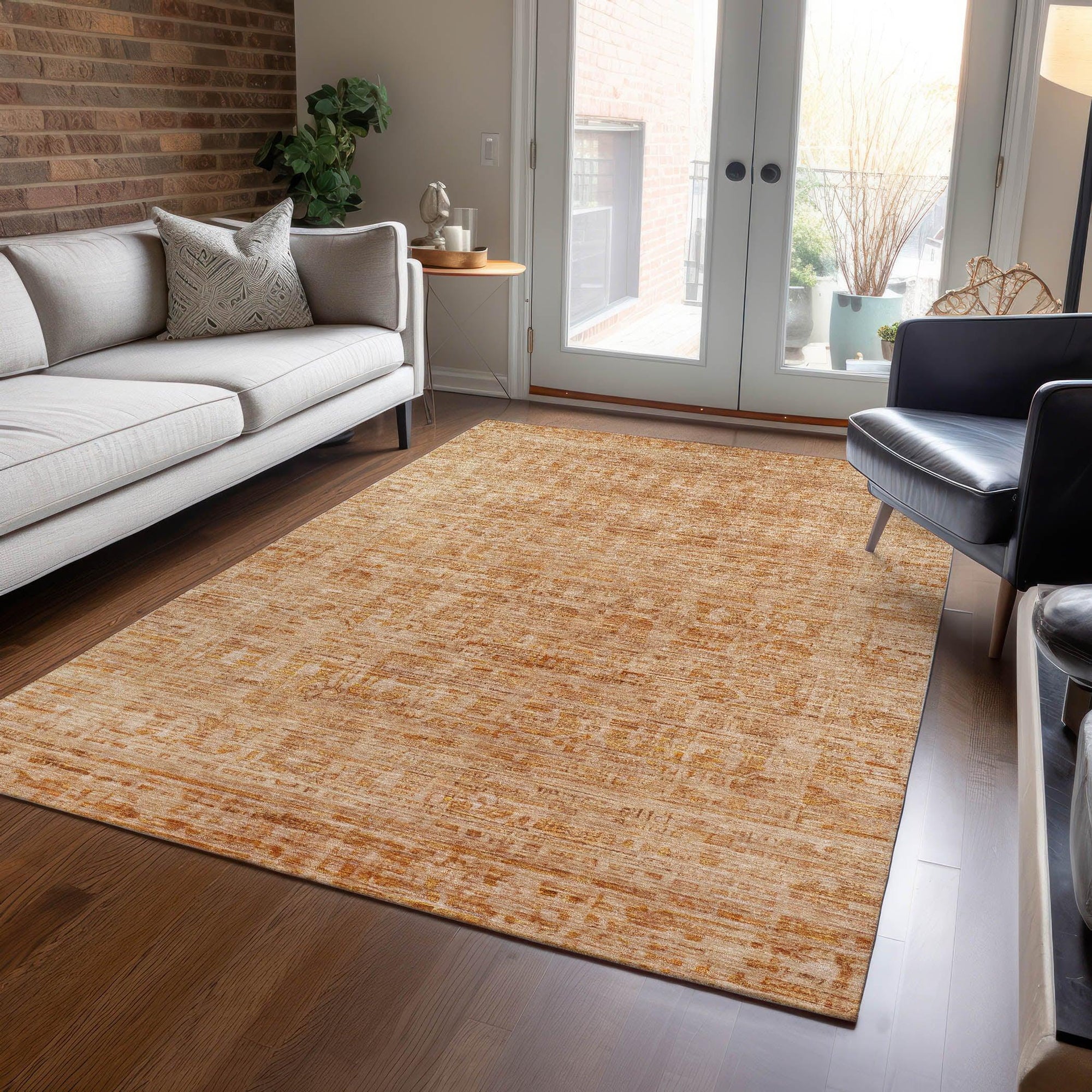 Addison Rugs Laeora Orange Washable Indoor-Outdoor Rug