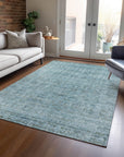 Addison Rugs Laeoril Blue Washable Indoor-Outdoor Rug
